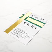 幾何学的結婚形状 箔招待状 (回転した状態)