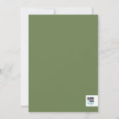 幾何学的結婚緑 招待状 (裏面)