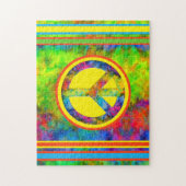 [幾何学的絞り染め]モダンのストライプ ジグソーパズル (縦)