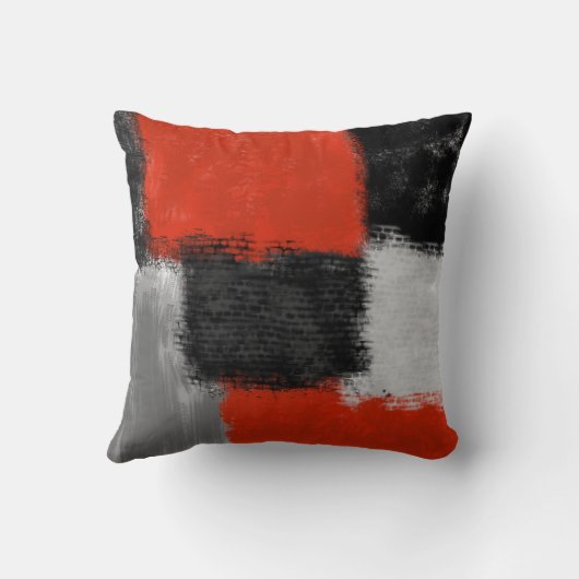 幾何学的絵を描抽象芸術化粧枕 クッション (裏面)