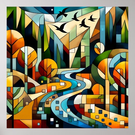 幾何学的自然 ポスター (正面)