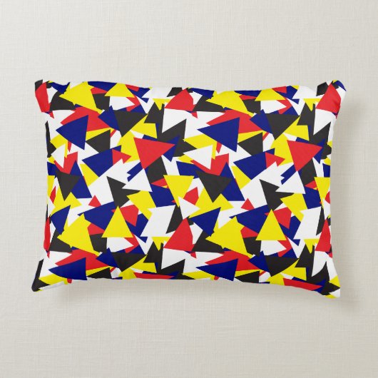 幾何学的航海のフラグパターン アクセントクッション (裏面)