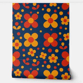 幾何学的花模様壁紙 壁紙