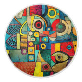 幾何学的芸術的マクシマリストのデコープルノブ セラミックノブ (正面)