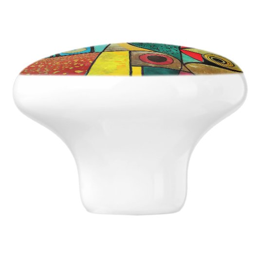 幾何学的芸術的マクシマリストのデコープルノブ セラミックノブ (側面)