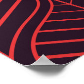 幾何学的葉な継ぎ目のないパターン抽象芸術テクスチャ ポスター (角)