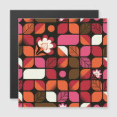 幾何学的葉花継ぎ目のないパターン (正面/裏面)