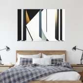 幾何学的要約 キャンバスプリント (インサイチュ (寝室))