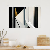 幾何学的要約 ポスター (キッチン)