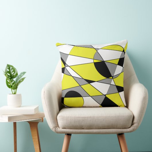幾何学的設計の枕 クッション (椅子)