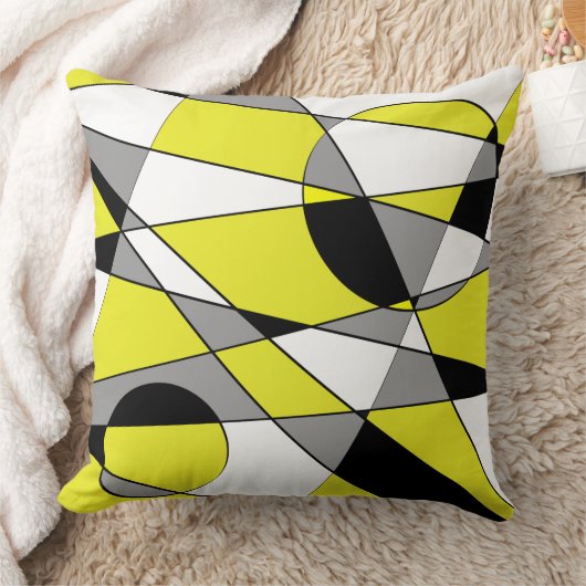 幾何学的設計の枕 クッション (ブランケット)
