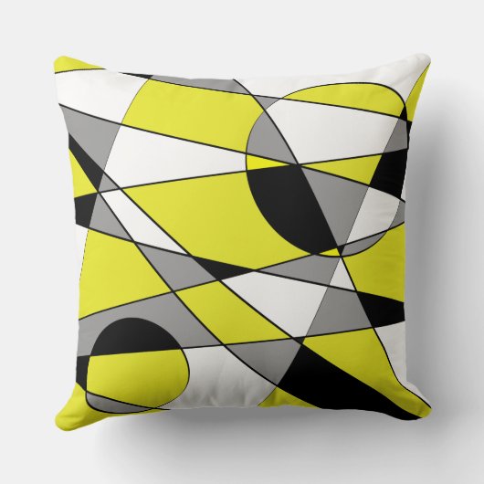 幾何学的設計の枕 クッション (裏面)