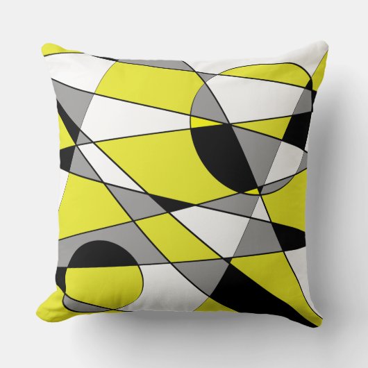 幾何学的設計の枕 クッション (正面)