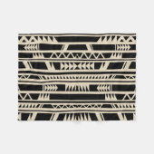 幾何学的設計の民族の種族のプリント フリースブランケット (正面(横))