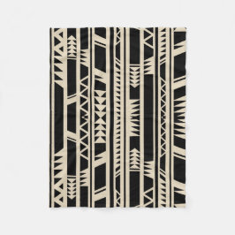 幾何学的設計の民族の種族のプリント フリースブランケット