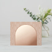 幾何学的詳細エンクロージャカード 箔招待状ポストカード (立ち正面)