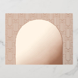 幾何学的詳細エンクロージャカード 箔招待状ポストカード