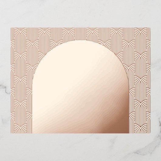 幾何学的詳細エンクロージャカード 箔招待状ポストカード (正面)