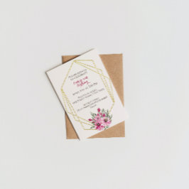 幾何学的誕生日招待状 招待状