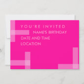 幾何学的誕生日招待状 招待状 (裏面)