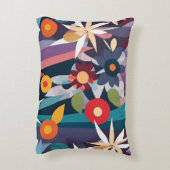 幾何学的調和アクセント枕 アクセントクッション (裏面(縦))