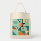 幾何学的調和食料品トート トートバッグ (正面)