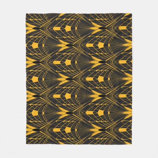 幾何学的調和：デジタルオーナメントデザイン フリースブランケット (正面)