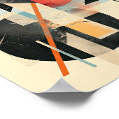 幾何学的調和: ミッドセンチュリー モダン フュージョン ポスター (角)