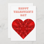 幾何学的赤いハート シーズンカード (正面/裏面)