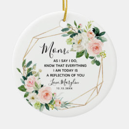 幾何学的赤面フローラ母の花嫁 セラミックオーナメント