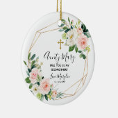 幾何学的赤面フローラ私のゴッドマザーになる セラミックオーナメント (右)