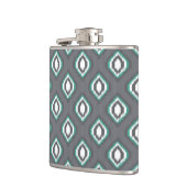 幾何学的逆イカット部分パターン フラスク (左)