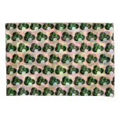 幾何学的遊:ブロックアートのチェックされた芝鉢 枕カバー (正面)