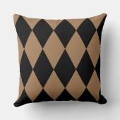 幾何学的金ゴールドとブラックダイヤモンドハーレキンモダン クッション (裏面)