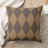 幾何学的金ゴールドとベージュダイヤモンドハーレキンモダン クッション (ブランケット)