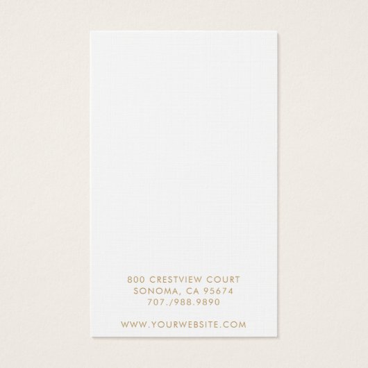 幾何学的金ゴールドアーチイヤリング表示カード (裏面)