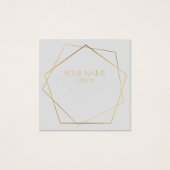 幾何学的金ゴールドイヤリングホルダー(ソーシャルアイコン付) (正面)