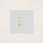 幾何学的金ゴールドイヤリングホルダー(ソーシャルアイコン付) (裏面)