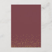 幾何学的金ゴールドグリッターフローラ結婚式 エンクロージャーカード (裏面)