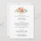 幾何学的金ゴールドグリッター前面結婚と背面 招待状 (裏面)