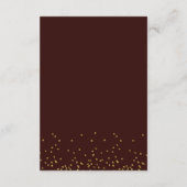 幾何学的金ゴールドグリッター春の結婚式詳細 エンクロージャーカード (裏面)