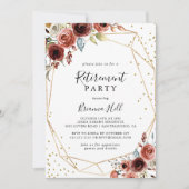 幾何学的金ゴールドグリッター春除・売却パーティー 招待状 (正面)