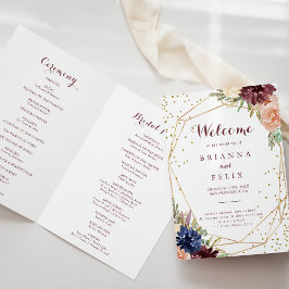 幾何学的金ゴールドグリッター書結婚の折り曲げ プログラム