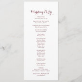 幾何学的金ゴールドグリッター書道結婚式 プログラム (裏面)