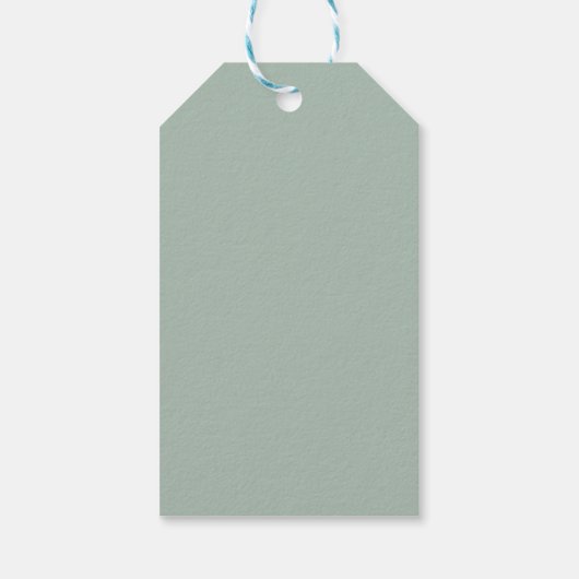 幾何学的金ゴールドグリーンシップ園区ホレーブライダルシャワー ギフトタグ (裏面)