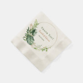 幾何学的金ゴールドグリーントロピカルモンステラ葉 縁ありカクテルナプキン (角)