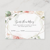 幾何学的金ゴールドグリーン推測ゲームカードの数 名刺 (正面)