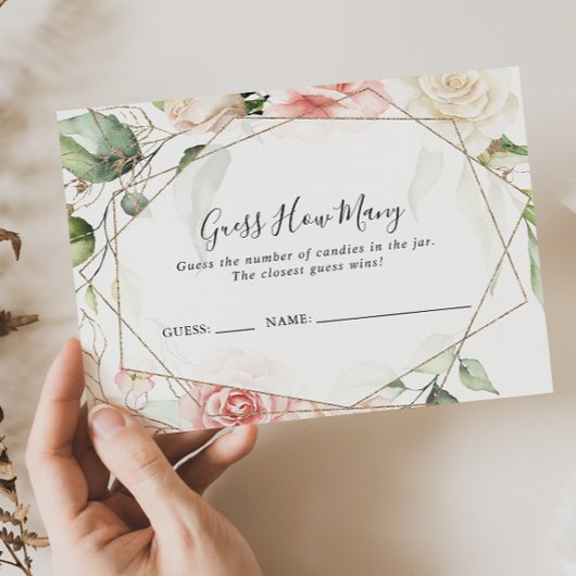 幾何学的金ゴールドグリーン推測ゲームカードの数 名刺