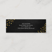 幾何学的金ゴールドスペックフェイクスレザー スキニー名刺 (裏面)