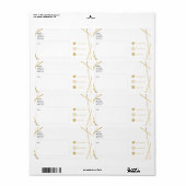 幾何学的金ゴールドソーシャルアイコン出荷ラベル ラベル (フルシート)